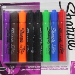 SHARPIE Flip Chart Markers ~ Bullet Tip, Assorted Colors, 8 Pack, Low-Odor